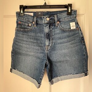 NWT GAP Cheeky MIDI Short High Rise Dark Wash Womens US Size 26/2
